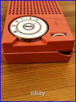 Vintage Regency TR-1 G Transistor Radio 1950s Rare Coral For Parts Only