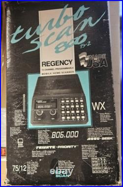 Vintage Regency Turbo Scan 800 TS 2 Police Fire Scanner Radio for Parts Only