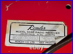 Vintage Remler Scottie Dog Art Deco Tube Radio Red Junior 5530 Project/parts Vtg