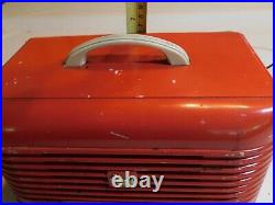 Vintage Remler Scottie Dog Art Deco Tube Radio Red Junior 5530 Project/parts Vtg