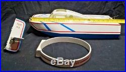 Vintage Remote Control Boat for Repair With Radio 2 Gas Aircraft Engines + PARTS