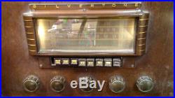 Vintage SEARS ROEBUCK SILVERTONE RADIO TUBE Model 7051 For Parts Or Repair