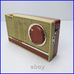 Vintage SONY GENDIS TR-6090 REFLEX TRANSISTOR SIX RADIO & LEATHER CASE For Parts