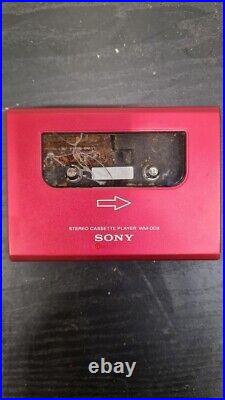 Vintage SONY Stereo Cassette Player WM-DDII WALKMAN With Original Case For Parts