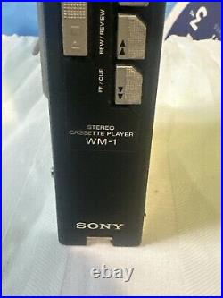 Vintage SONY WM-1 Stereo Walkman WM-1 Cassette Player For Parts or Repair