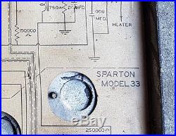 Vintage SPARTON Radio. Sparton Tube Car Radio MODEL 33. Complete set with speaker