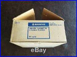 Vintage Sanyo FT 479 InDash Cassette Car Stereo AM/FM Radio New Open Box NOS