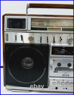 Vintage Sanyo M-X820 Boombox Stereo Radio Cassette Recorder For Parts only