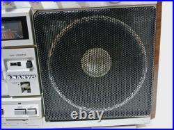 Vintage Sanyo M-X820 Boombox Stereo Radio Cassette Recorder For Parts only