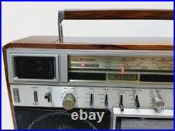 Vintage Sanyo M-X820 Boombox Stereo Radio Cassette Recorder For Parts only