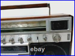 Vintage Sanyo M-X820 Boombox Stereo Radio Cassette Recorder For Parts only