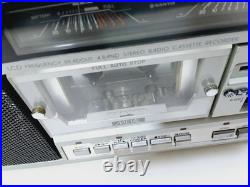 Vintage Sanyo M-X820 Boombox Stereo Radio Cassette Recorder For Parts only
