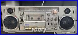 Vintage Sanyo M7900K Mini&Slim Boombox Portable Stereo Radio FOR PARTS OR REPAIR