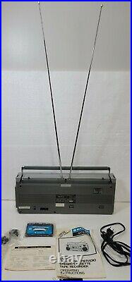 Vintage Sanyo M7900K Mini & Slim Boombox Portable Stereo Radio Parts Or Repair