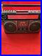Vintage-Sanyo-M9990-Boombox-Radio-Parts-Front-Rear-Cabinet-Part-Handle-Speaker-01-dvt