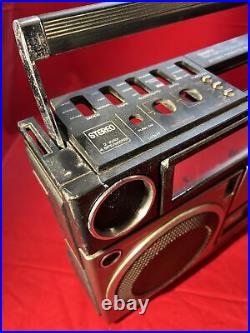 Vintage Sanyo M9990 Boombox Radio Parts Front-Rear Cabinet Part Handle Speaker