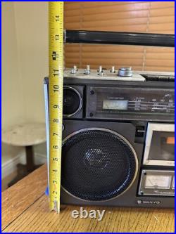 Vintage Sanyo M9994 Boombox AM/FM Cassette Portable Radio For Parts