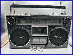 Vintage Sanyo M9994 Boombox AM/FM Cassette Portable Radio For Parts