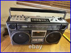 Vintage Sanyo M9994 Boombox AM/FM Cassette Portable Radio For Parts