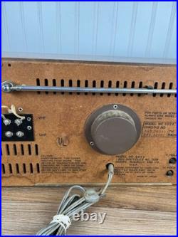 Vintage Sears Model 5028 AM/FM clock Radio with 8 Black White Television PARTS RE