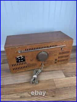 Vintage Sears Model 5028 AM/FM clock Radio with 8 Black White Television PARTS RE