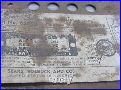 Vintage Sears Roebuck SilverTone Classic Original Car Dash Radio Parts/Repair