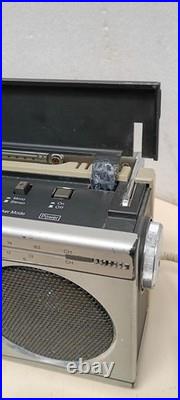 Vintage Sharp 3000 3T-40 TV Microcassette BoomBox S Powers on Radio ok PARTS/RE