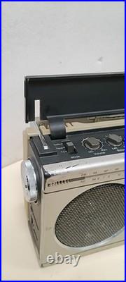 Vintage Sharp 3000 3T-40 TV Microcassette BoomBox S Powers on Radio ok PARTS/RE