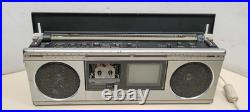 Vintage Sharp 3000 3T-40 TV Microcassette BoomBox S Powers on Radio ok PARTS/RE