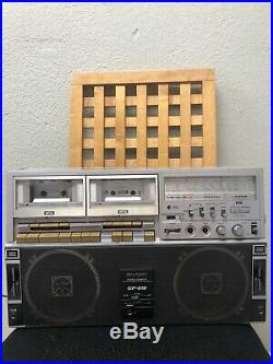 Vintage Sharp GF-515z Boombox Radio Cassette Recorder PARTS OR REPAIR AS IS READ