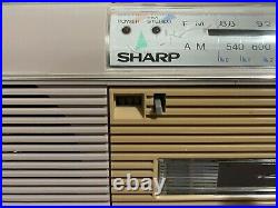 Vintage Sharp QT-50(L) Portable Cassette Radio Player Boombox Lavender FOR PARTS