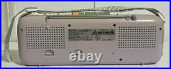 Vintage Sharp QT-50(L) Portable Cassette Radio Player Boombox Lavender FOR PARTS