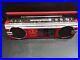 Vintage-Sharp-QT-75-Red-Boombox-AM-FM-Radio-Cassette-Tape-Player-Works-parts-01-xm