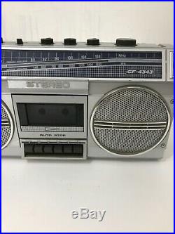 Vintage Sharp Stereo Radio Cassette Recorder Boombox GF-4343 PARTS OR REPAIR