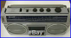 Vintage Sharp Stereo Radio Cassette Recorder Boombox GF-4343 PARTS OR REPAIR