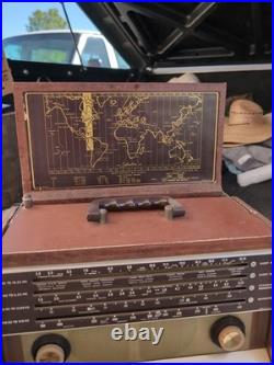 Vintage Silver Tone Tube Radio Very Beautiful Parts Of Repair Because I Haven't