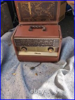 Vintage Silver Tone Tube Radio Very Beautiful Parts Of Repair Because I Haven't