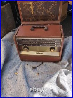 Vintage Silver Tone Tube Radio Very Beautiful Parts Of Repair Because I Haven't