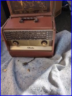Vintage Silver Tone Tube Radio Very Beautiful Parts Of Repair Because I Haven't