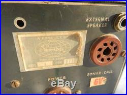 Vintage Sonar CB Radio Model G Receiver & Microphone Estate Find Parts/Repair