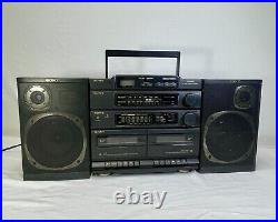 Vintage Sony CFD-460 Boombox Stereo Cassette Player Radio Recorder For Parts