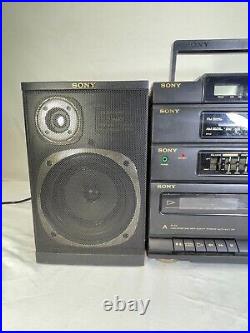 Vintage Sony CFD-460 Boombox Stereo Cassette Player Radio Recorder For Parts