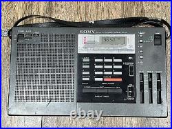 Vintage Sony ICF-2001 AM/FM PLL Synthesized Receiver FOR PARTS OR REPAIR