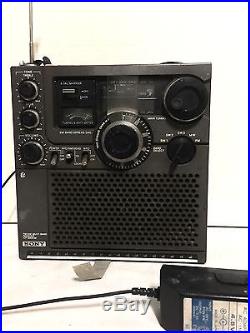 Vintage Sony Icf-5900w Am Fm Sw Short Wave Portable Radio For Repair Or Parts
