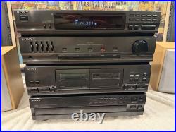 Vintage Sony R2400 Stereo System 5 CD Receiver Deck HCD-241 PARTS OR REPAIR