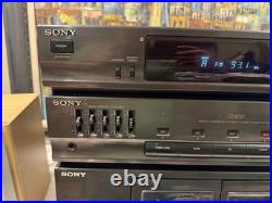 Vintage Sony R2400 Stereo System 5 CD Receiver Deck HCD-241 PARTS OR REPAIR