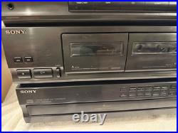 Vintage Sony R2400 Stereo System 5 CD Receiver Deck HCD-241 PARTS OR REPAIR