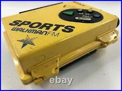 Vintage Sony Sports Walkman WM-F5 FM Radio Cassette Player Parts Yellow