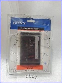 Vintage Sony TCM-21 CassetteRecorder. Factory Sealed. Japan. 1980's. For Parts Only