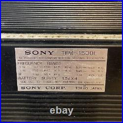Vintage Sony TFM-1500L 4 Band Radio FOR PARTS NOT WORKING